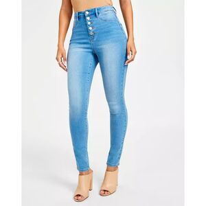 Dollhouse Blue Juniors' 5-Button Fly High Waisted Skinny Jeans Size 5/6 NWT